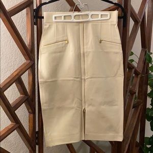 Stretchy Zipper Pencil Skirt